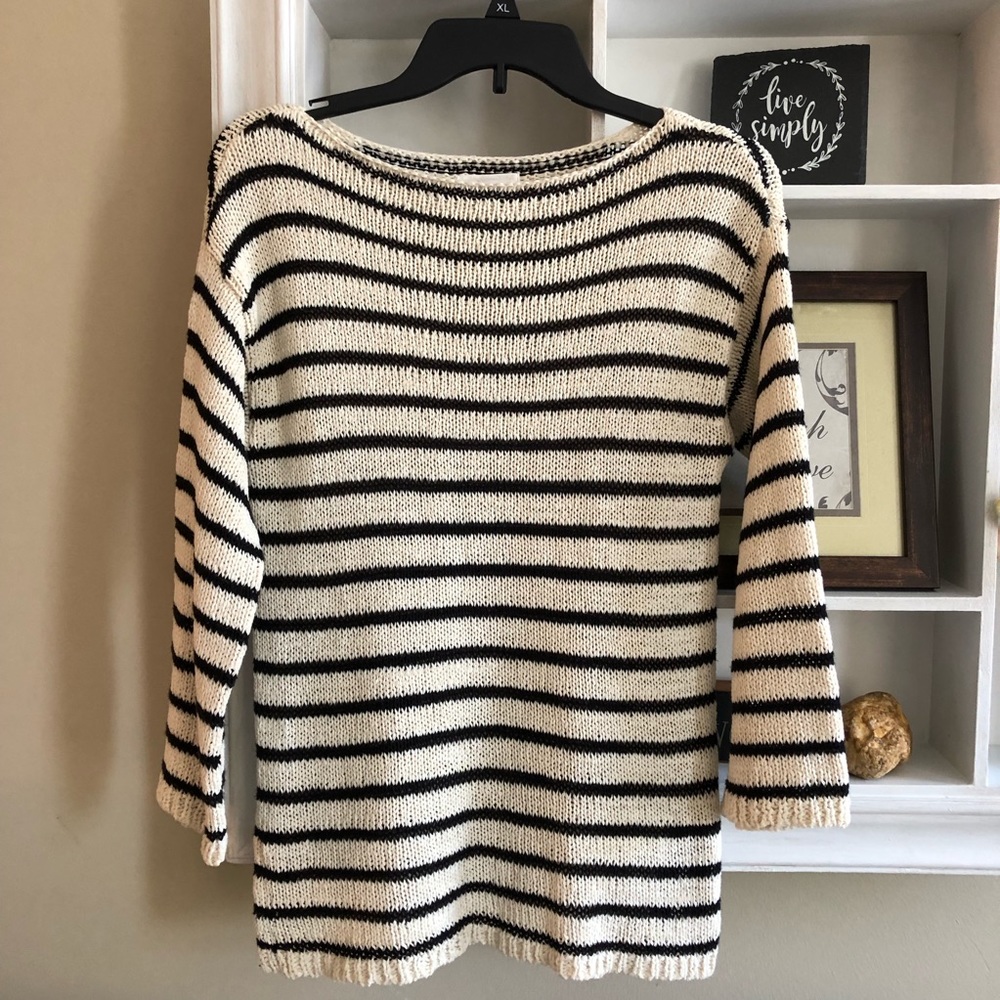 Lou & Grey striped knit sweater , size XS